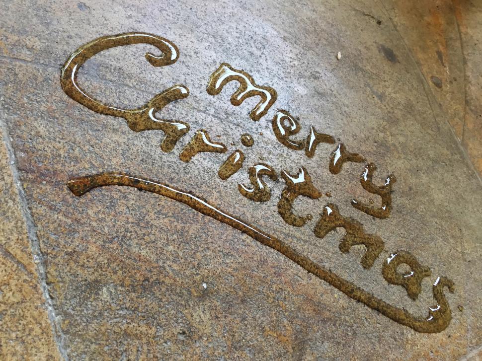 Free Image of Merry Christmas water calligraphy  