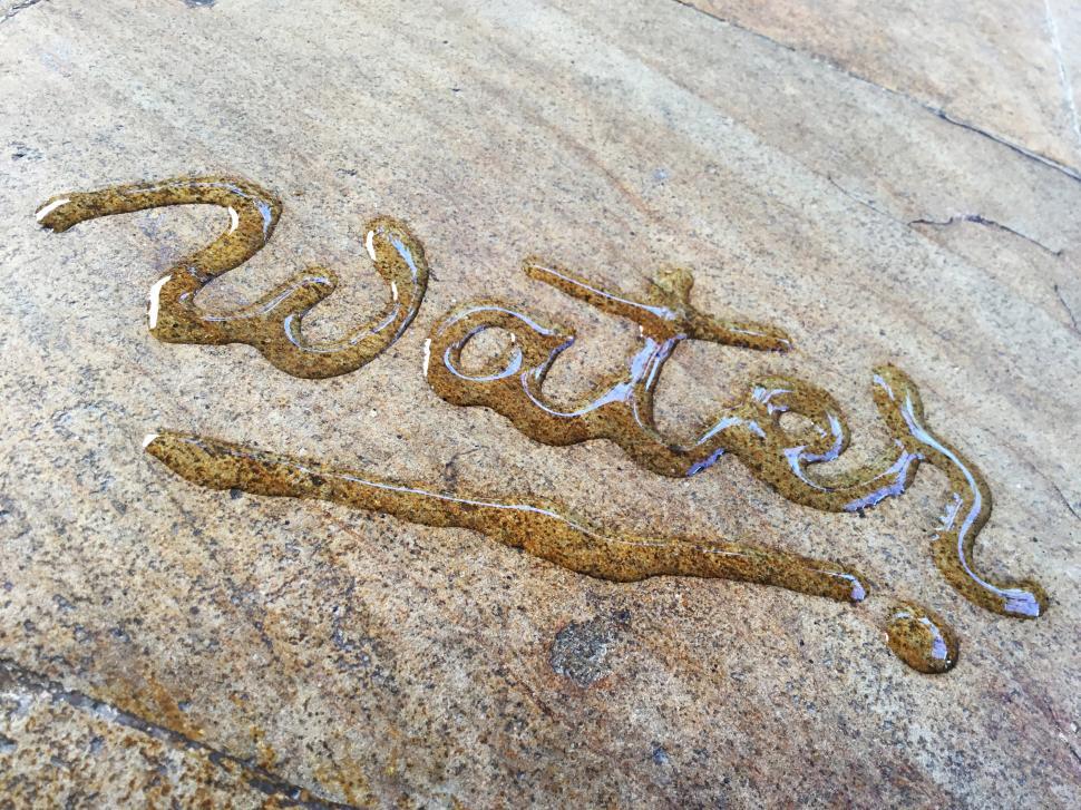 Free Image of Water handwriting calligraphy  