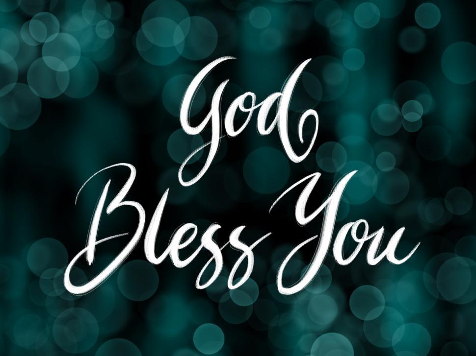 Free Image of God bless you handwriting calligraphy  