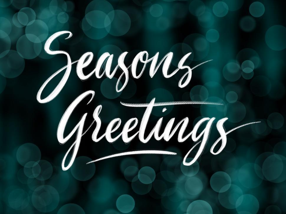 Free Image of Seasons greetings calligraphy  