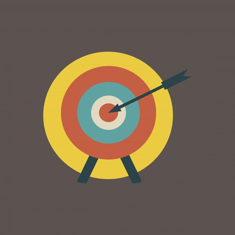 Free Image of Dartboard and arrow icon 