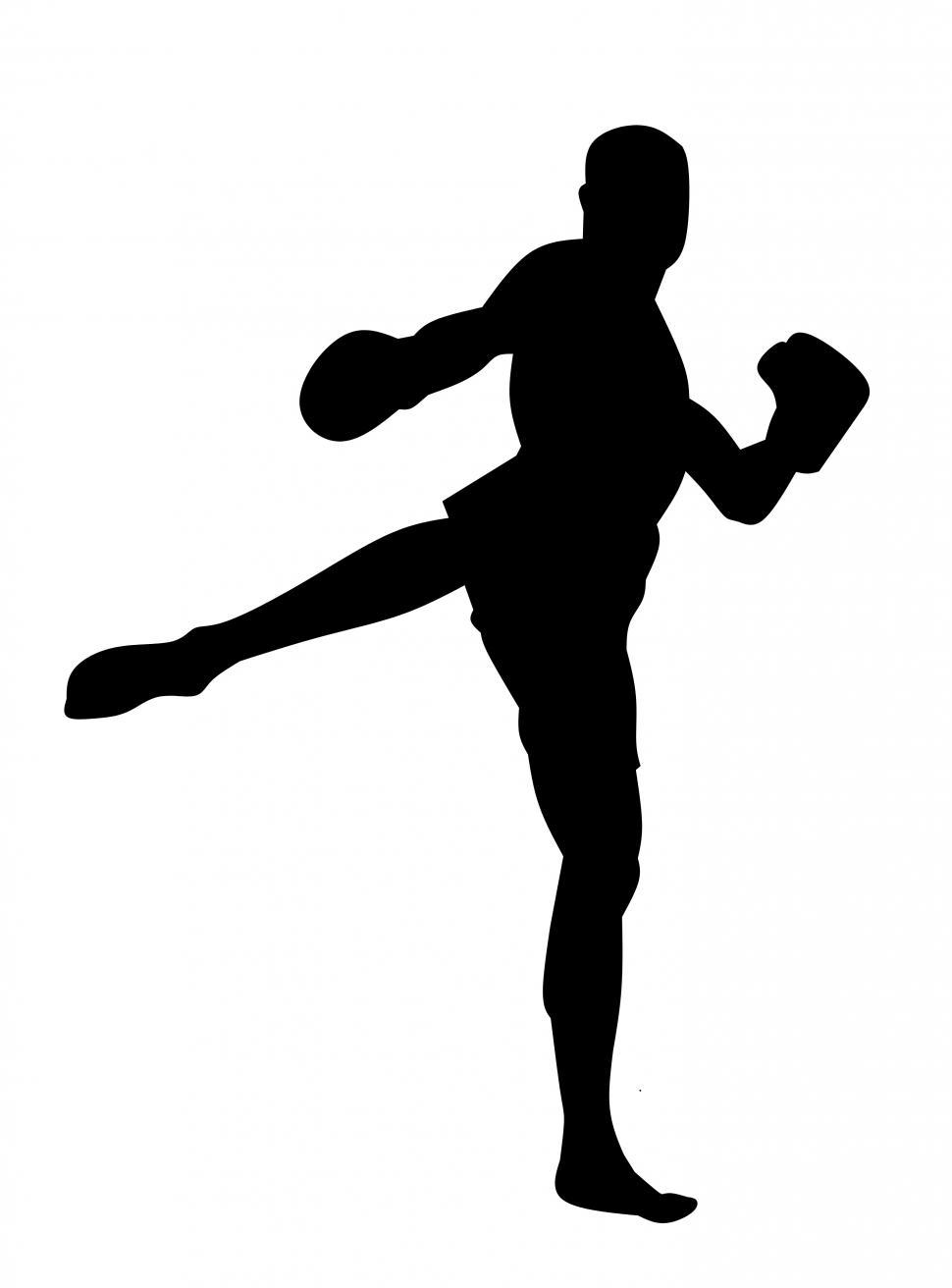 Free Image of Kickboxing silhouette   