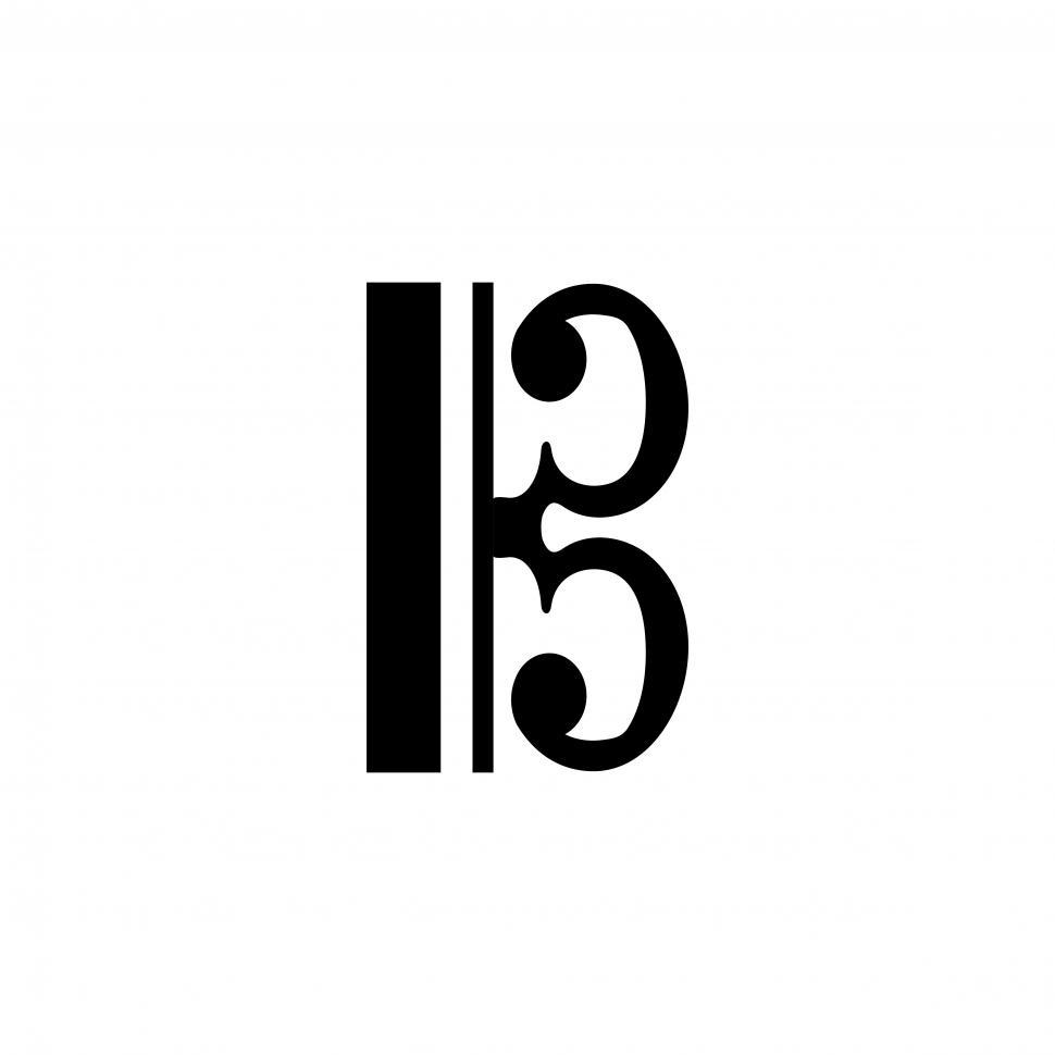 Free Image of C-clef vector symbol 