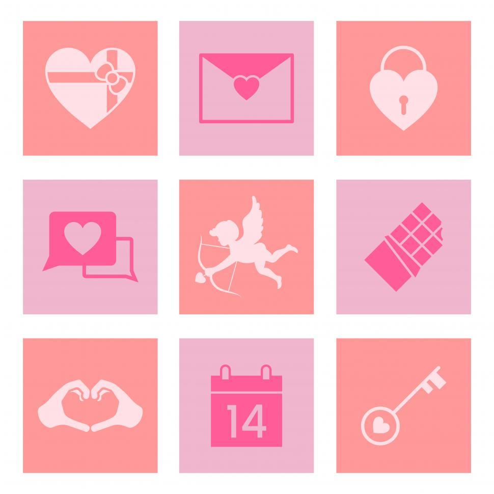 Free Image of Valentine s day vector icons 