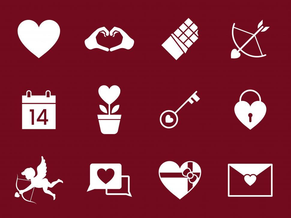 Free Image of Valentine s day vector icons 