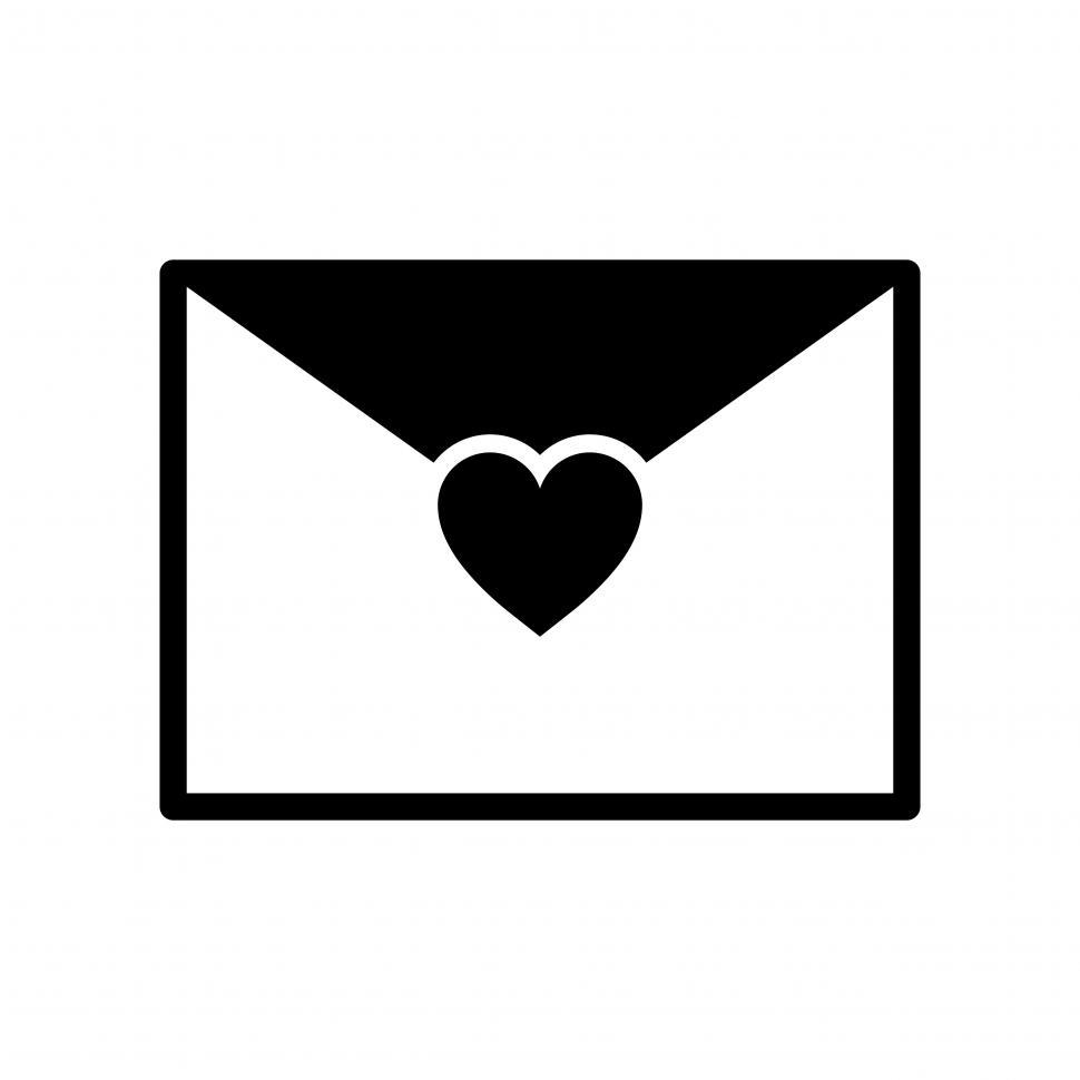 Free Image of Valentine envelope vector icon 