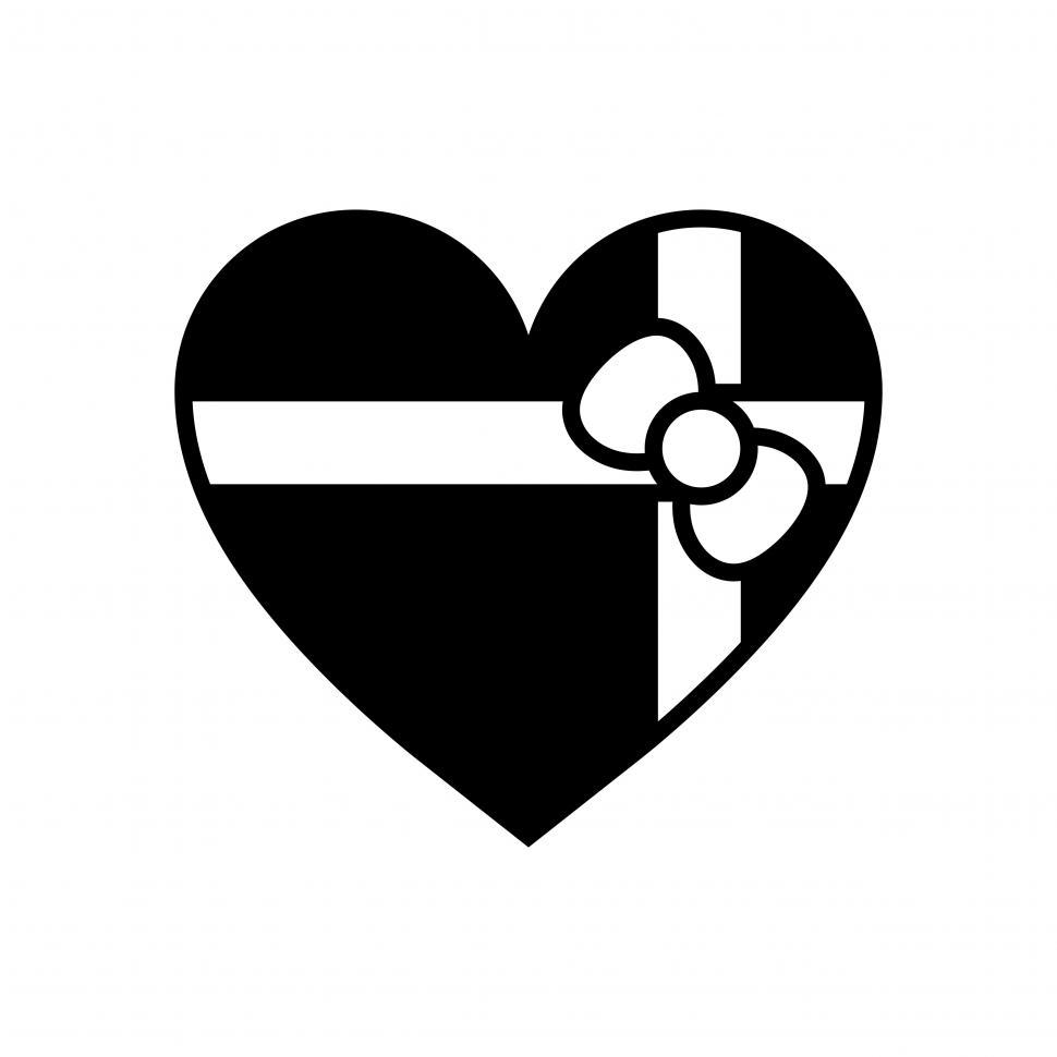 Free Image of Valentine gift heart vector icon 