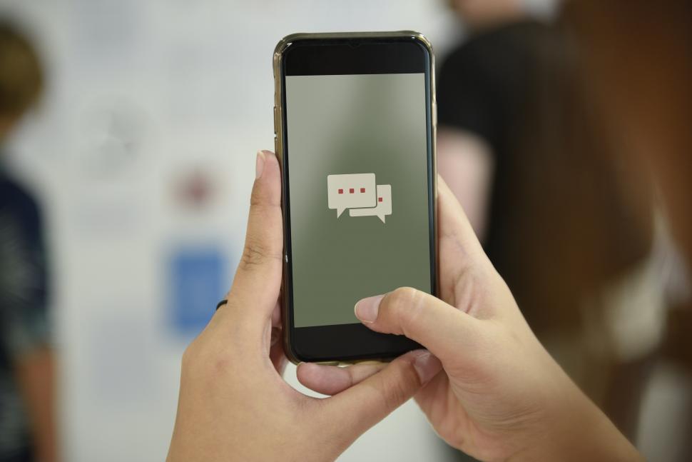 Free Image of Close up of a smart phone in hands 