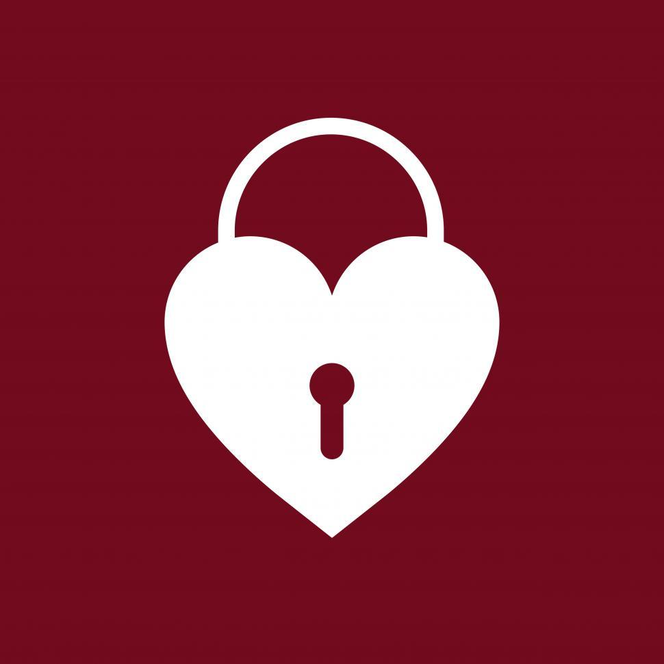 Free Image of Heart shaped lock vector icon 