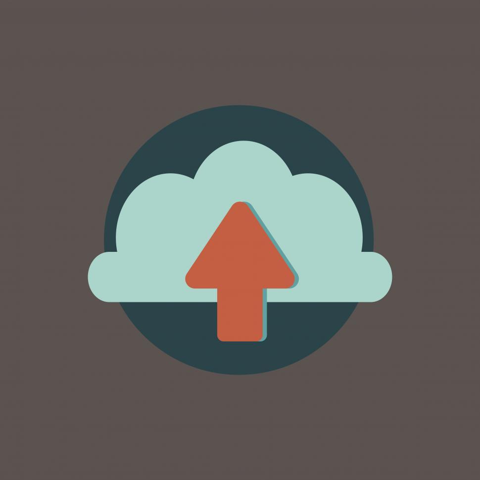 Free Image of Cloud upload vector icon 