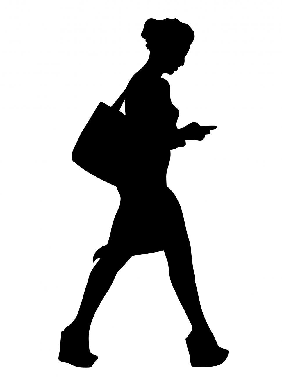 Free Image of walking woman Silhouette  
