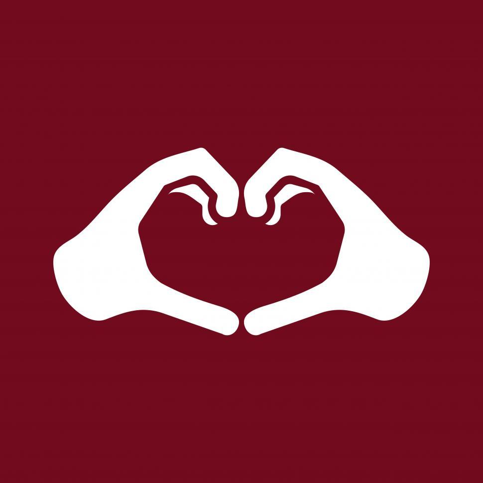 Free Image of Hands forming heart shape vector sign 