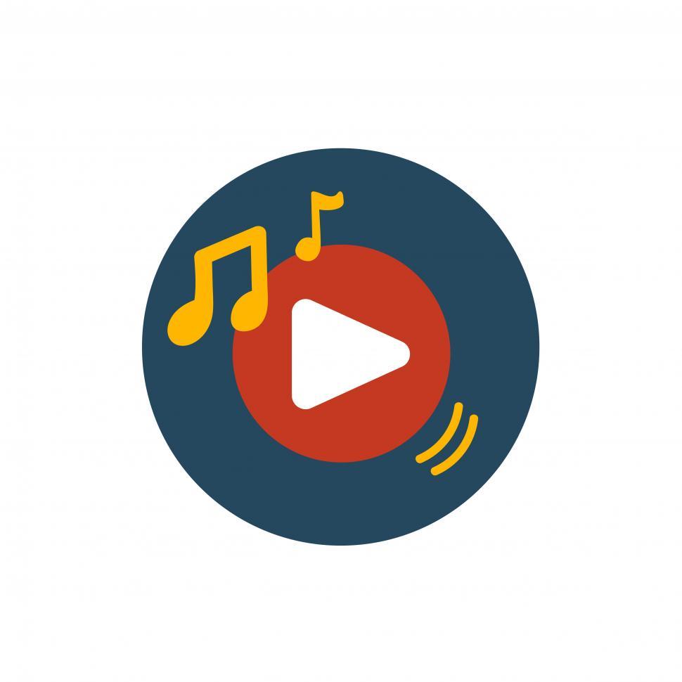 Free Image of Music play vector icon 