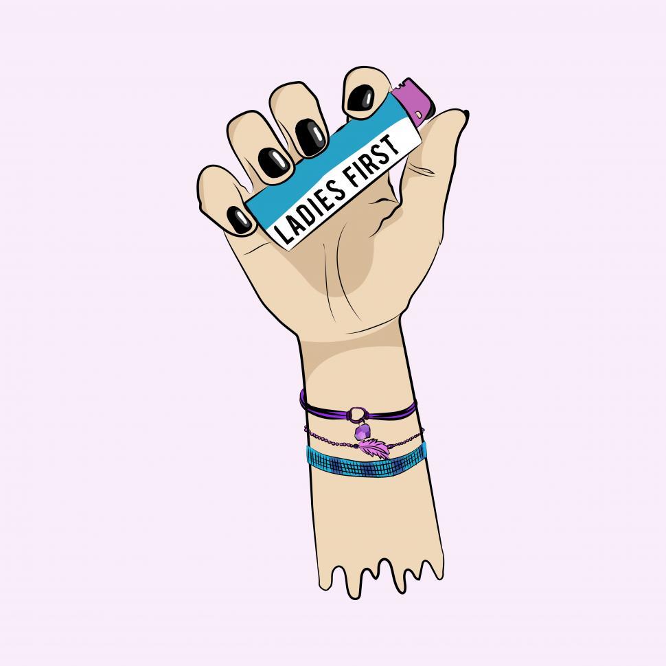 Free Image of Lighter in a woman s hand icon vector 