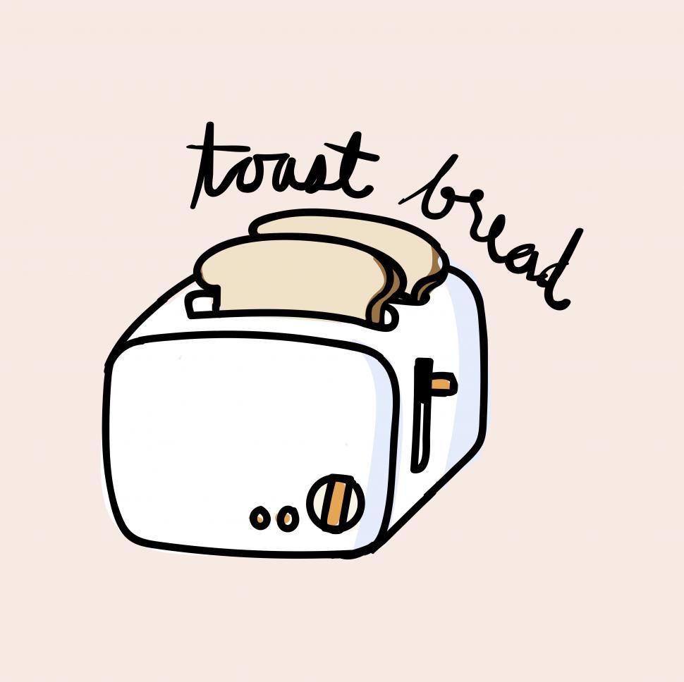 Free Image of Toaster with bread slices vector icon 