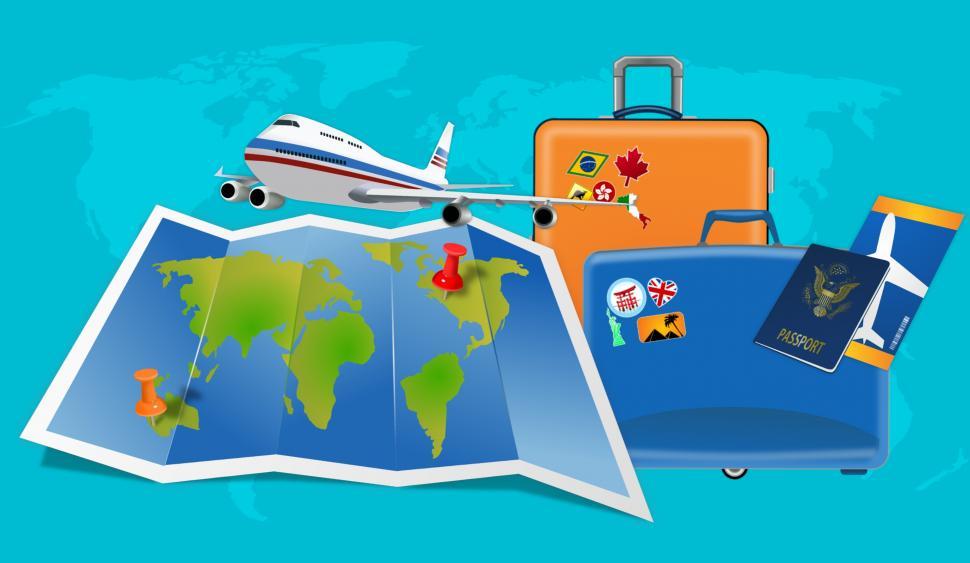 Free Image of flight map  
