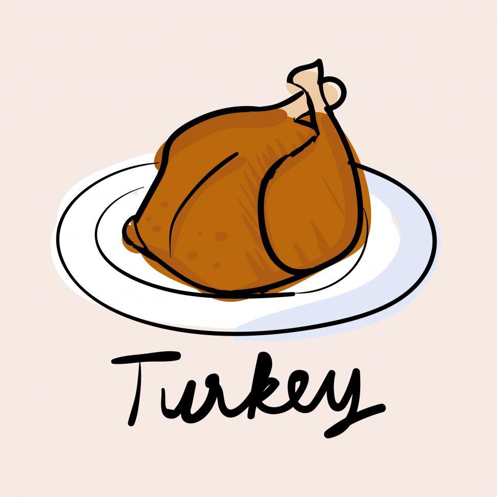 Free Image of Roasted turkey vector icon 