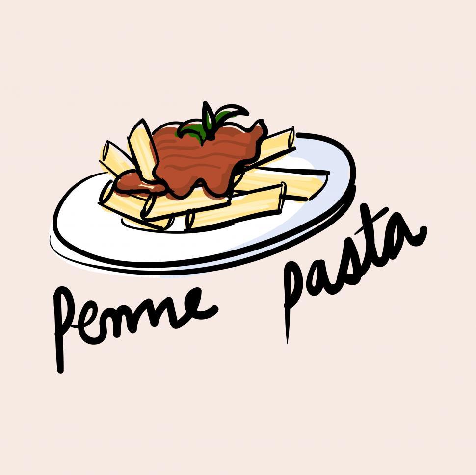 Free Image of Penne pasta vector icon 