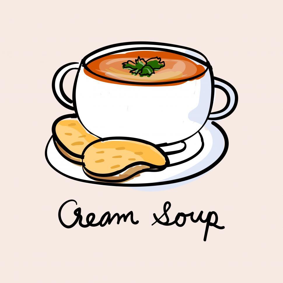 Free Image of Cream soup vector icon 