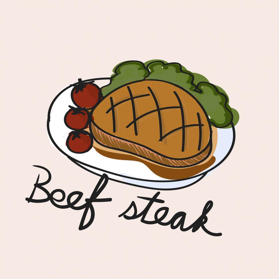 Free Image of Beef steak vector icon 