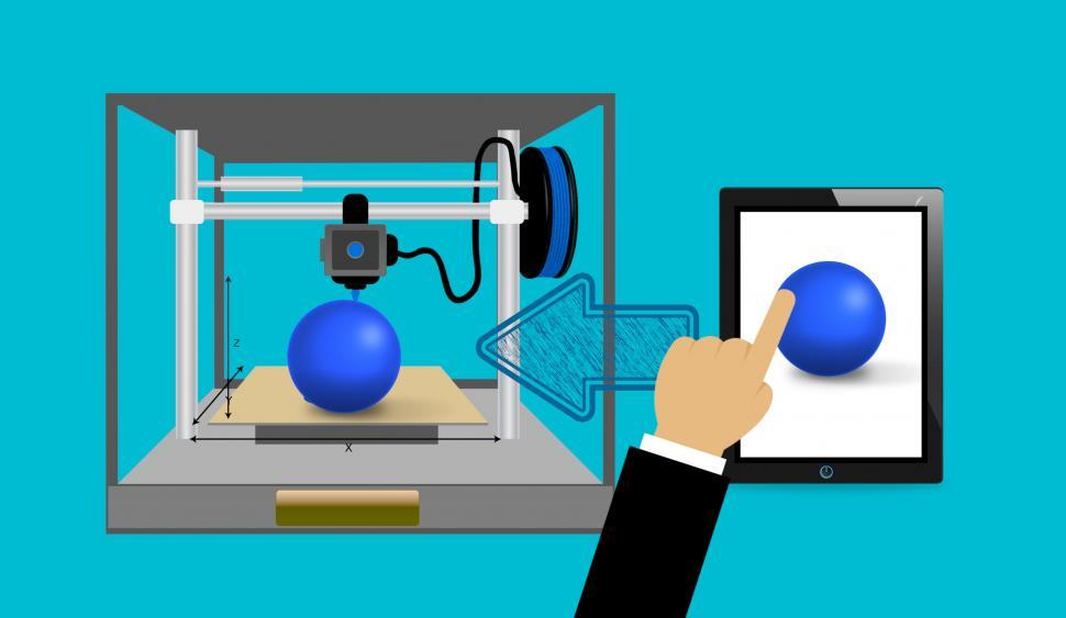 Free Image of 3d printing illustration  
