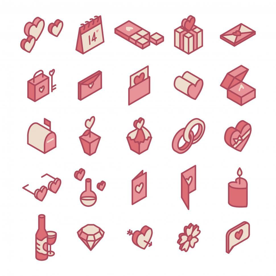 Free Image of Valentine s day vector icons 