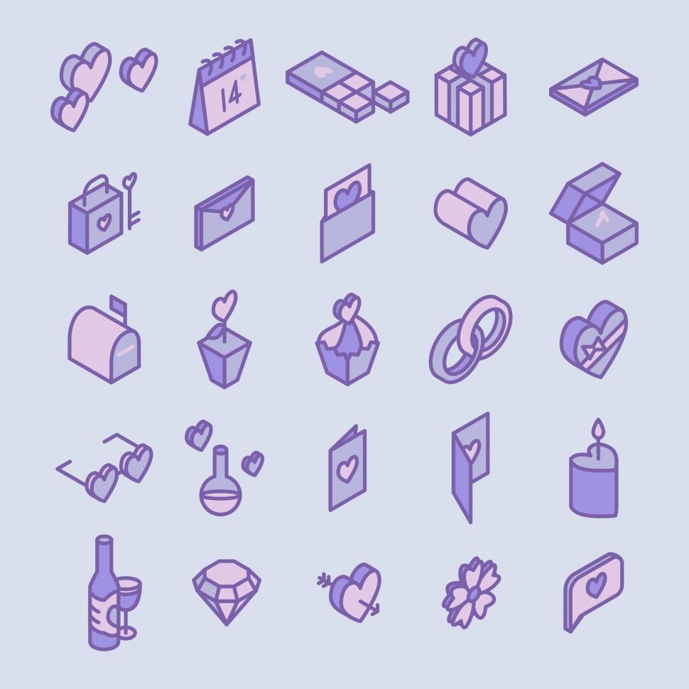Free Image of Valentine s day vector icons 