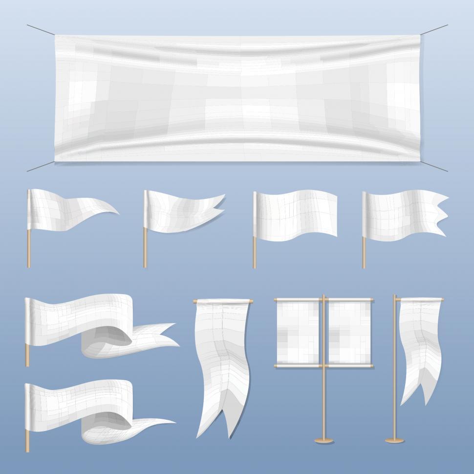 Free Image of Flag banner icons vector 