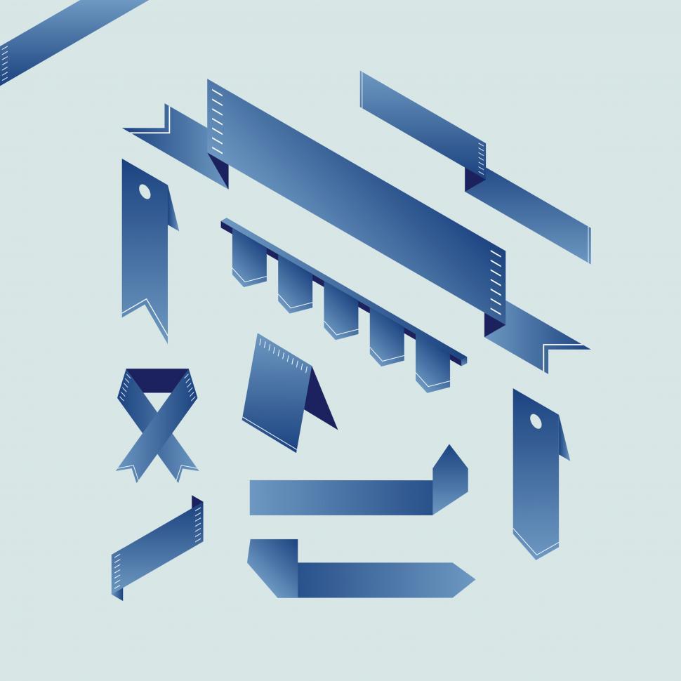 Free Image of Ribbon banner icons vector 