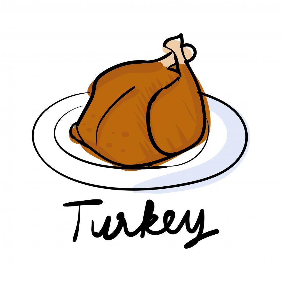 Free Image of Roasted turkey vector icon 