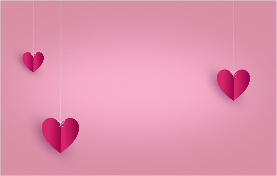 Free Image of Love Concept - Three Hearts - with Copyspace  