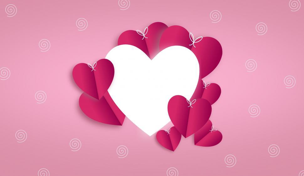 Free Image of Love Concept - Hearts, White and Red - with Copyspace  