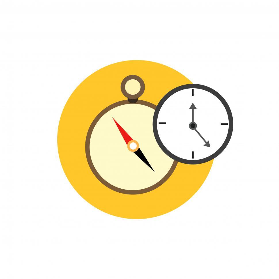 Free Image of Clock and stopwatch vector icon 