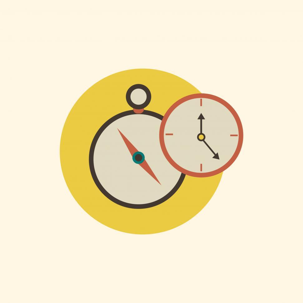 Free Image of Clock and stopwatch vector icon 