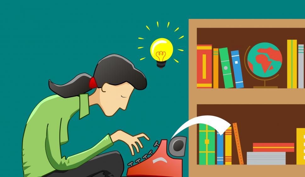 Free Image of woman writing book  