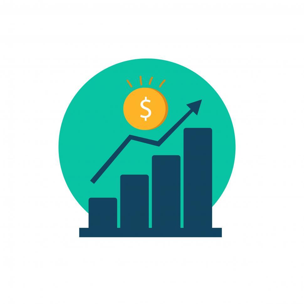 Free Image of Upward graph vector icon 