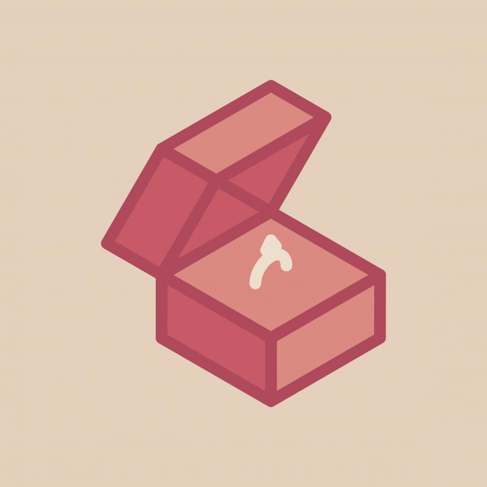 Free Image of Ring in a box vector icon 