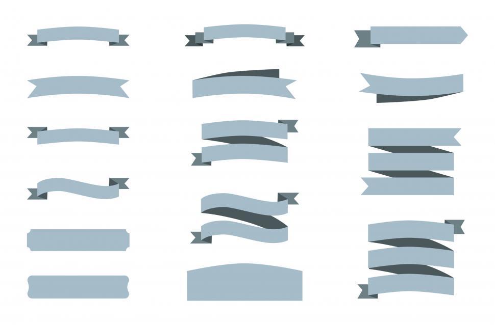 Free Image of Ribbon banner icons vector 
