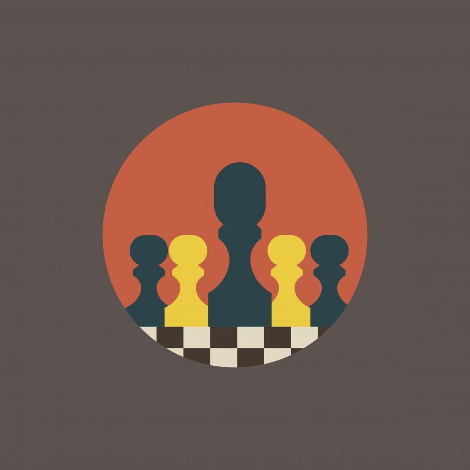Free Image of Chessboard with chess pieces vector icons 