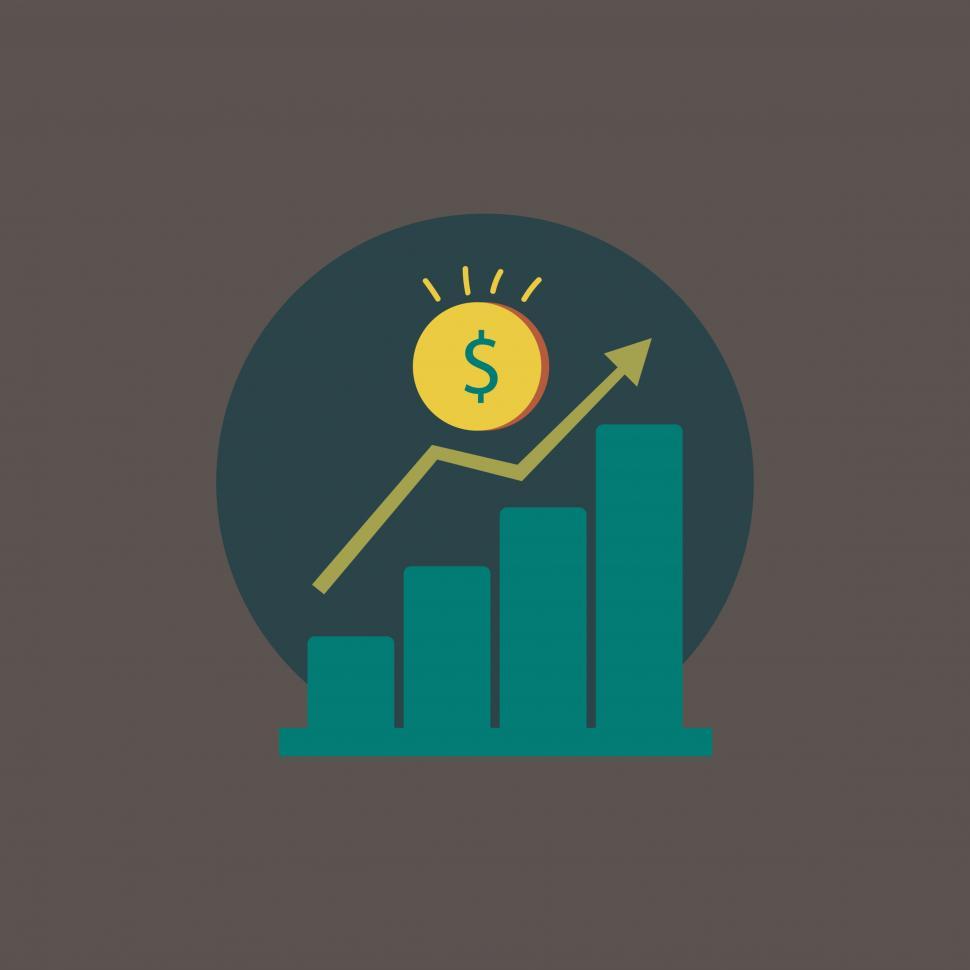 Free Image of Upward graph vector icon 