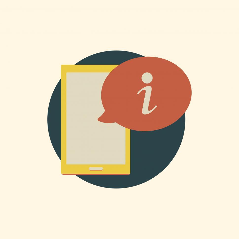 Free Image of Smart devise with speech bubble vector icon 