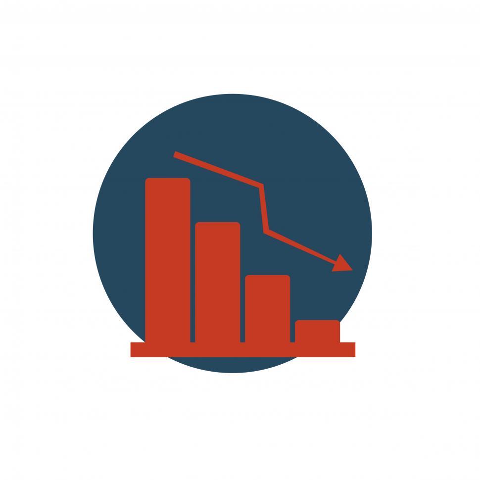 Free Image of Downward graph vector icon 