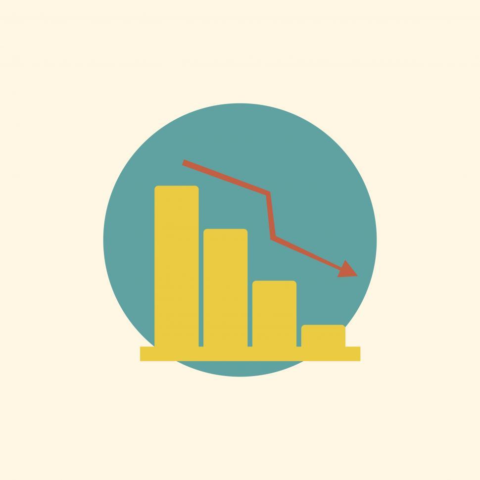 Free Image of Downward graph vector icon 