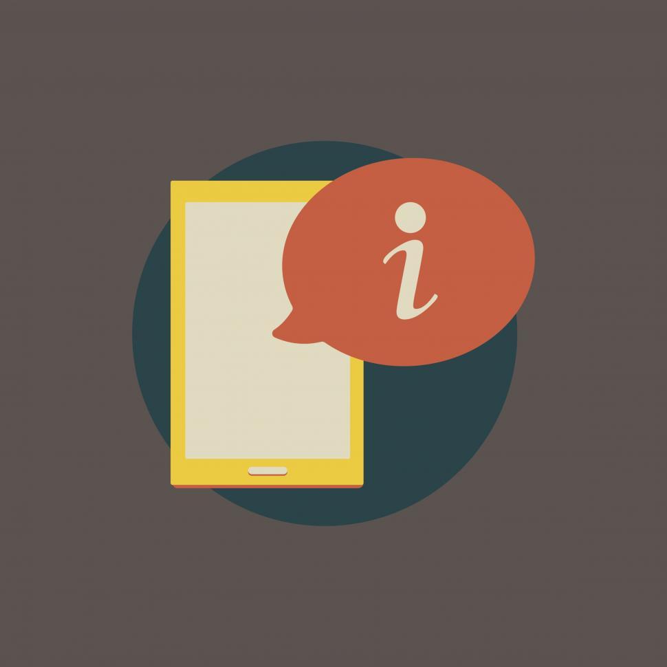 Free Image of Smart device with speech bubble vector icon 