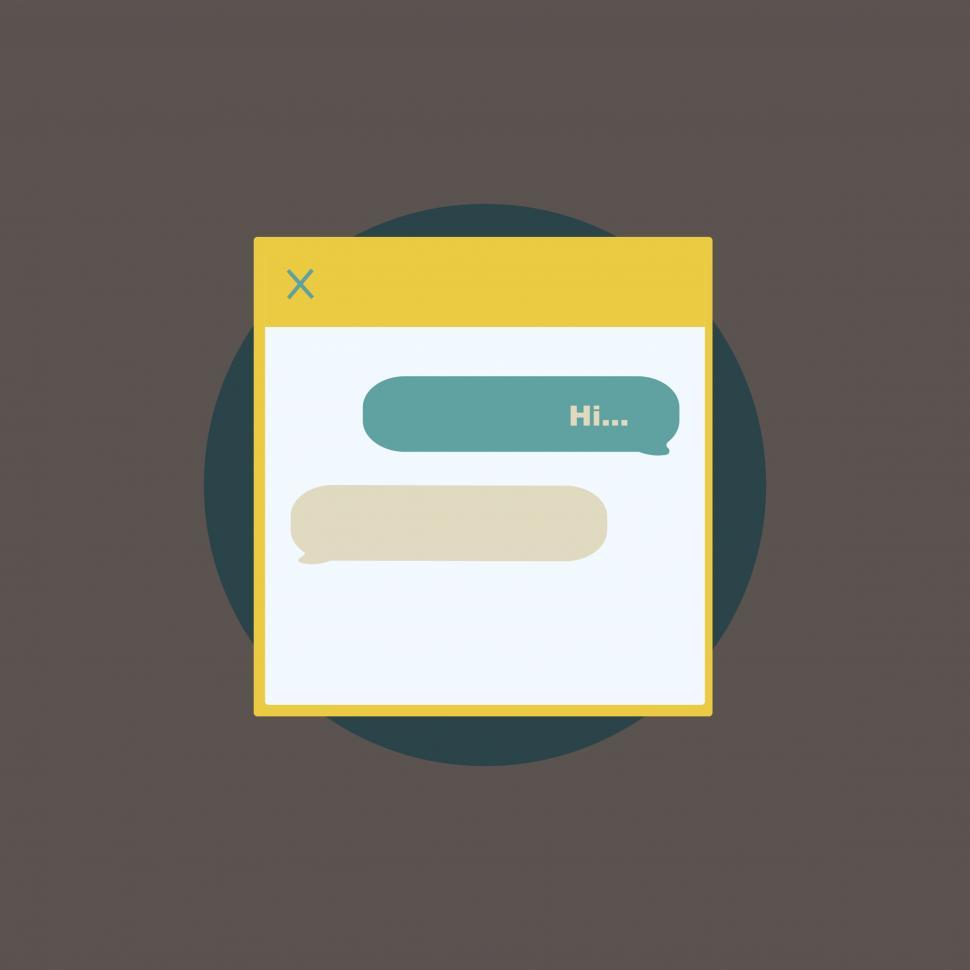 Free Image of Text message conversation speech bubbles vector icon 