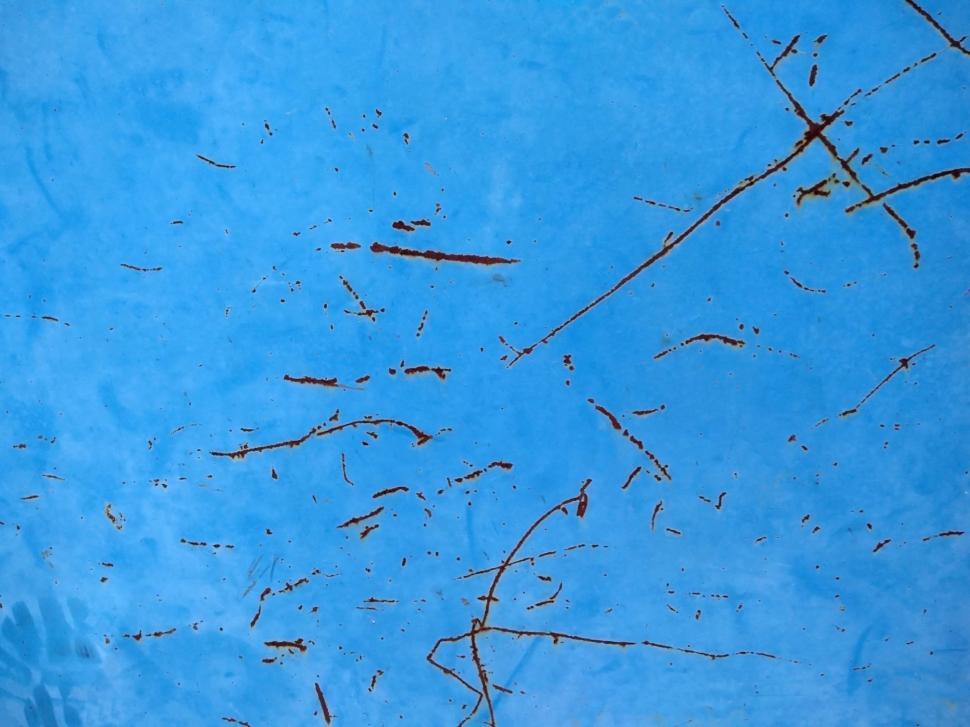 Free Image of Scratched Blue Metal Background  