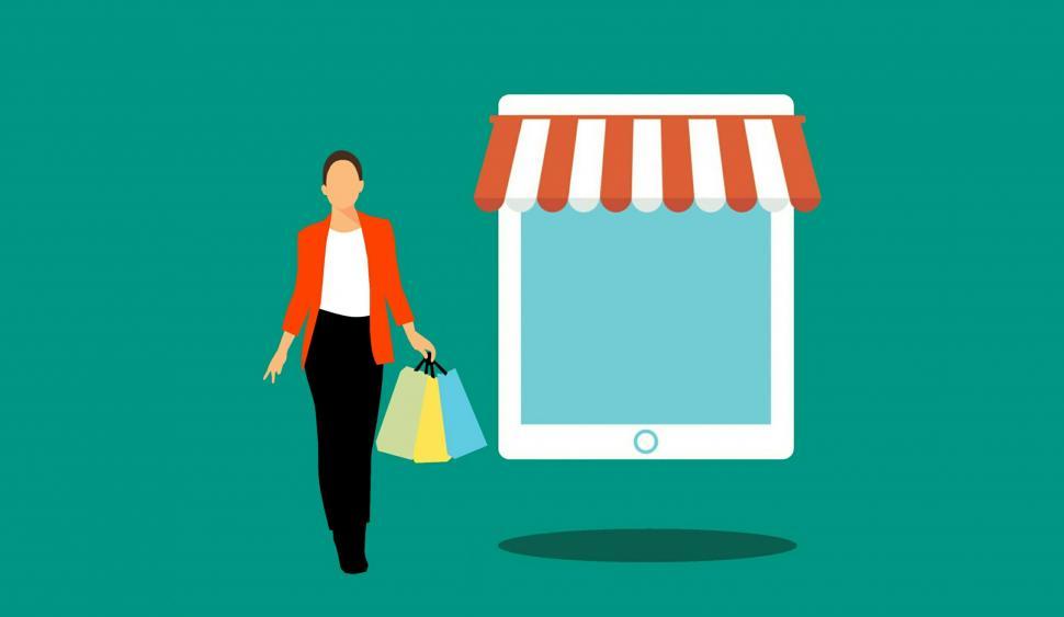 Free Image of shopping online  