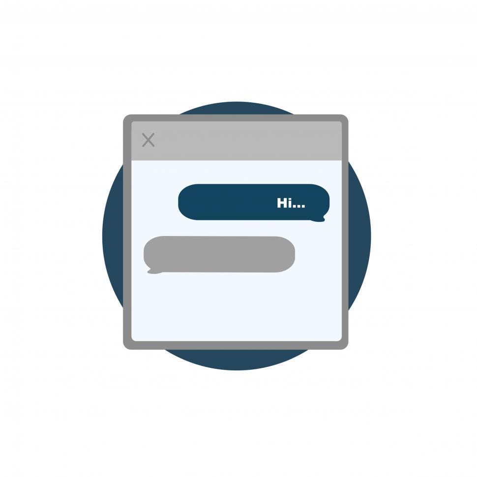Free Image of Text message conversation speech bubbles vector icon 