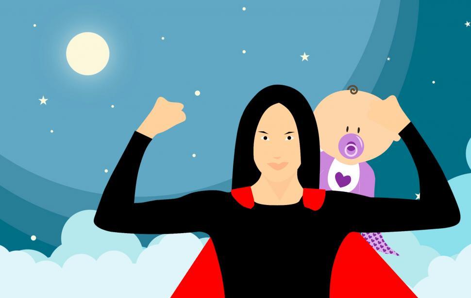 Free Image of super mother  