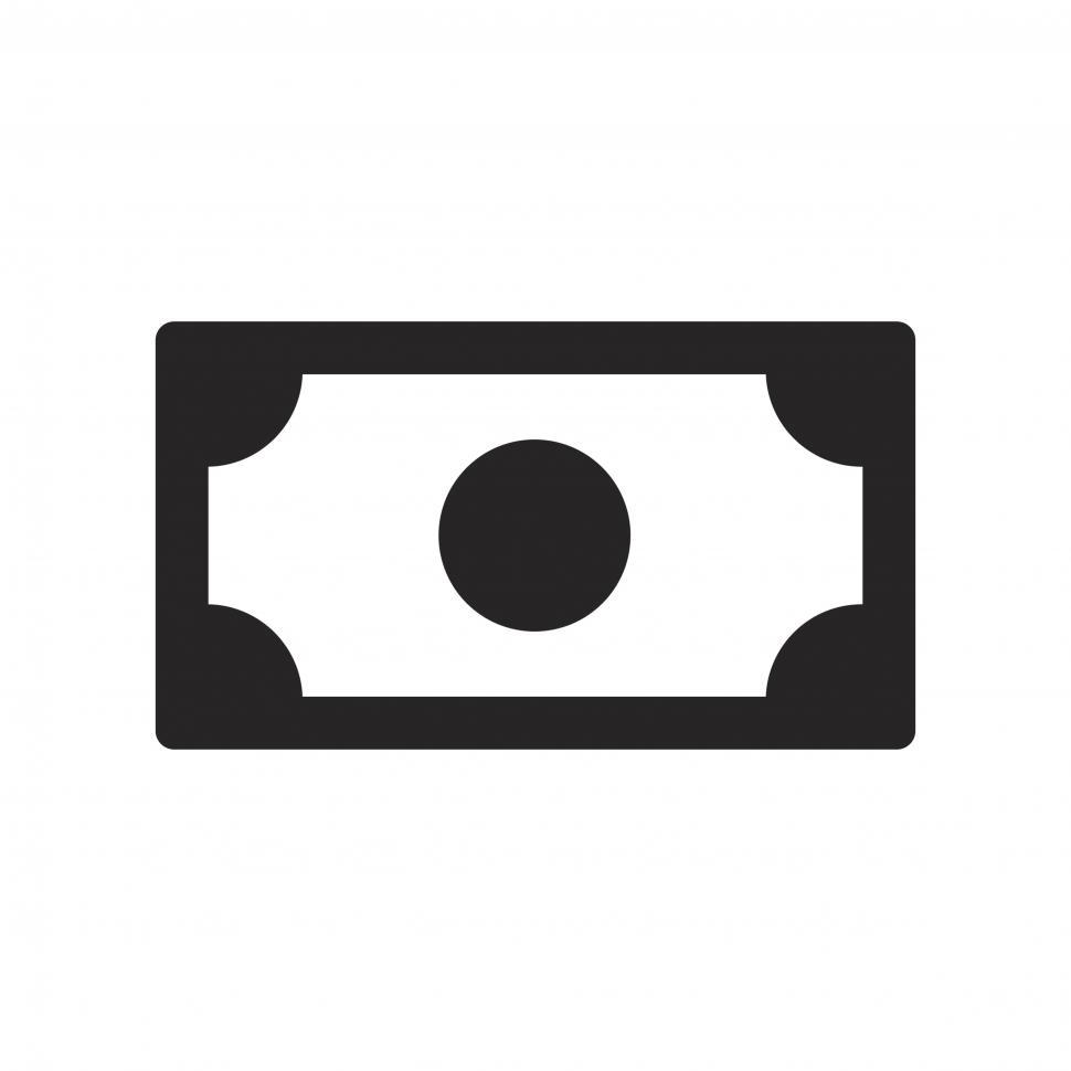 Free Image of Bank note icon vector 